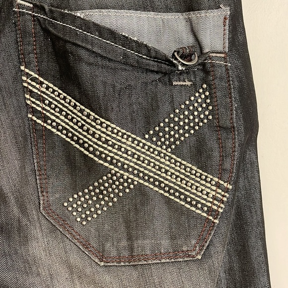 Vintage   Men’s 1990s Luxe metallic men’s jeans by X-ray 34/30 relaxed fit - Picture 2 of 9